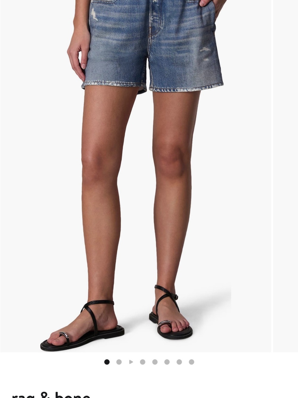 Rag & Bone Miramar Cotton Terry Walking Shorts Denim XL